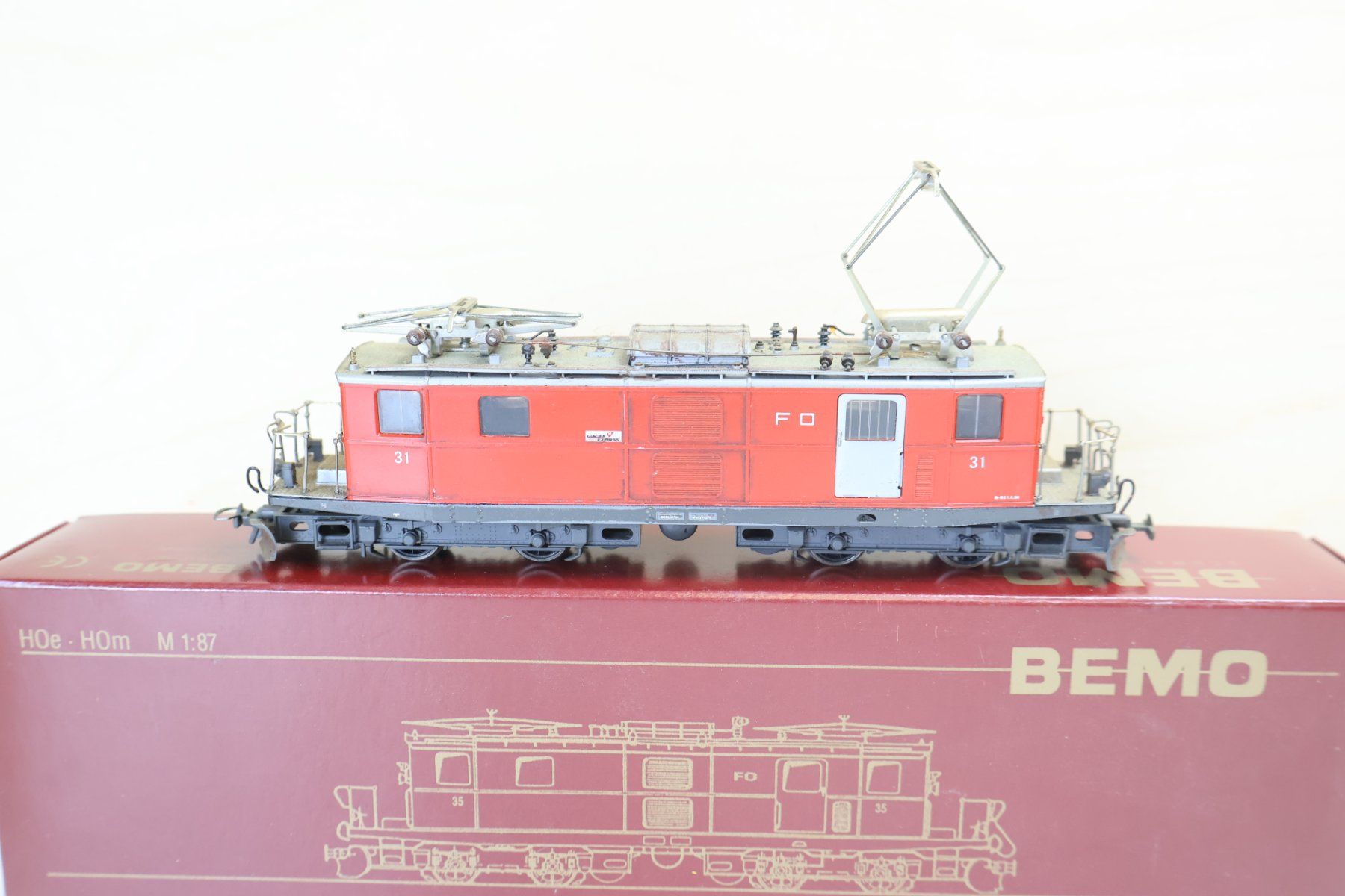 Bemo Modellini di ferrovie: BEMO FO E-Lok HGe 4/4 "Dummy" - H0m 1261 201 – Usato da Winterthur venduto da Monstera 5