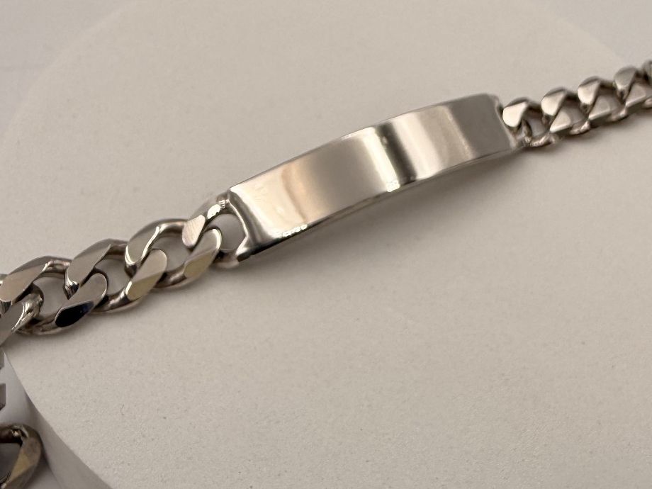 Armbänder & -reifen: ID-Bracelet Panzer Silber 925 21cm – Gebraucht aus Zug von gold.schmuck 1