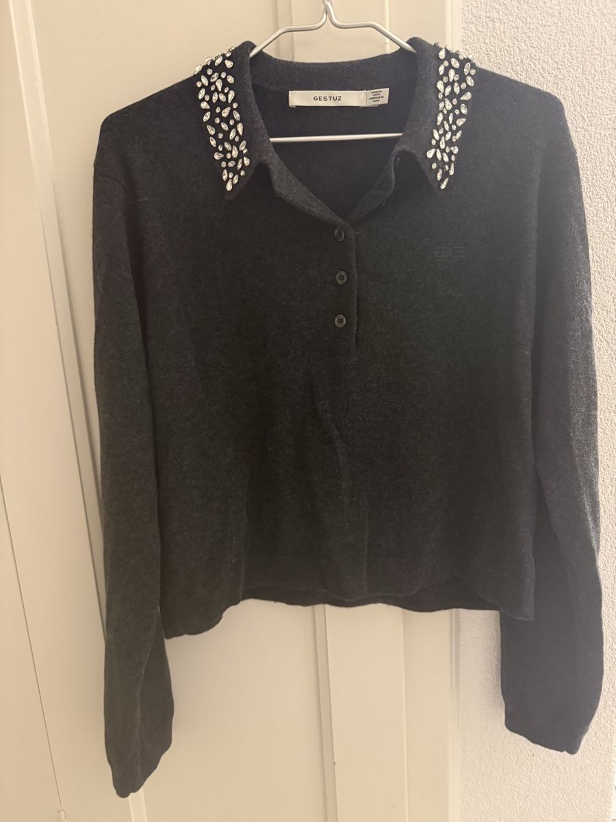 Gestuz Pullover & Sweatshirts: Gestuz Polo-Shirt / Sweater S mit Glitzer – Neu (gemäss Beschreibung) aus Bern von kwa_pyt9 1