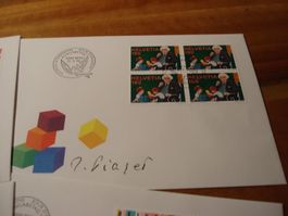 Marke100 J Olympia O1996, FDC  Einzel  + 4erblocks, 2 Belege