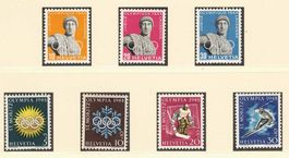 Olympia St. Moritz 1948 - 7er Set Briefmarke - Schweiz 1944
