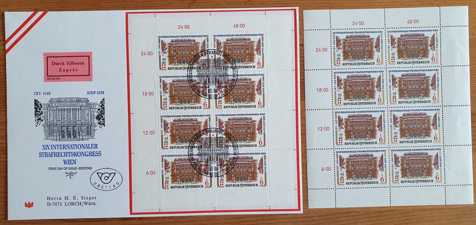 Tutti i francobolli: Österreich: Kleinbogen postfrisch + FDC 2. Oktober 1989 – Nuovo (secondo la descrizione) da Dällikon venduto da Minita