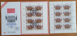 Österreich: Kleinbogen postfrisch + FDC 2. Oktober 1989