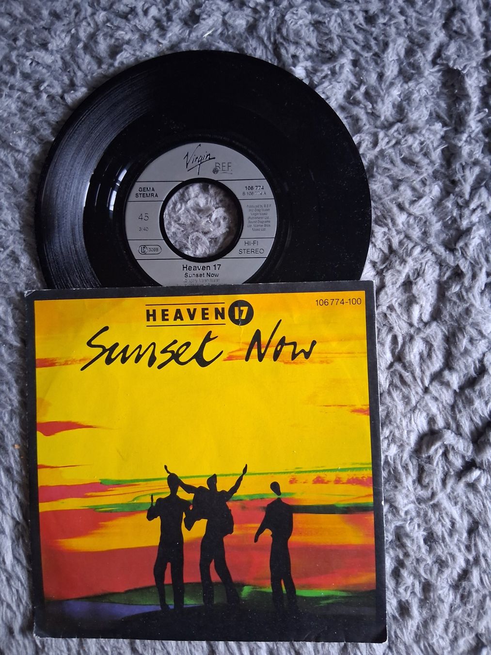 Dischi in vinile: HEAVEN 17      SUNSET NOW     7 VINYL SINGLE – Usato da Wetzikon ZH venduto da Ramones01