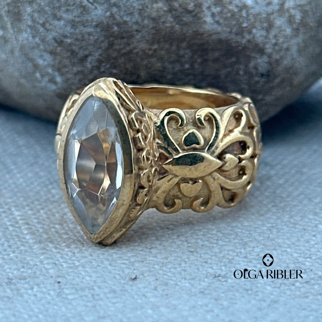 Olga Ribler Anelli: Unikate Silber Ring 925 mit Topas Grösse 56 – Nuovo (secondo la descrizione) da Luzern venduto da Schmuckoutlet 6