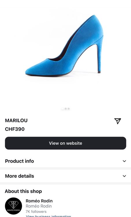 The Marilou ROMEO RODIN suede heels, like new! NP 390chf 10