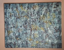 Gemälde " Eiszeit der Gefühle" handmade 80×100×4