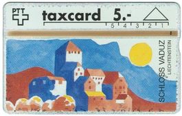 Taxcard 204L_12494 Schloss Vaduz gebraucht