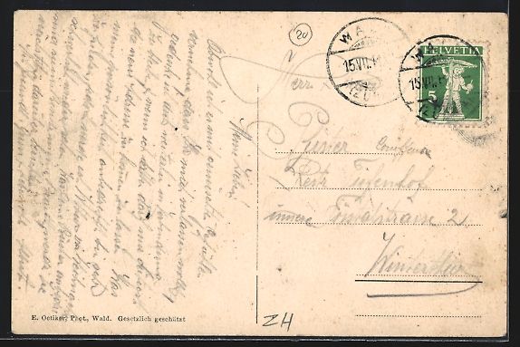 Cartoline postali: AK Wald, Blick um Sanatorium, 1911 – Usato da Berlin venduto da bartko-reher 1