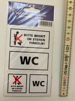WC Aufkleber "Bitte nicht im Stehen pinkeln" - Neu!
