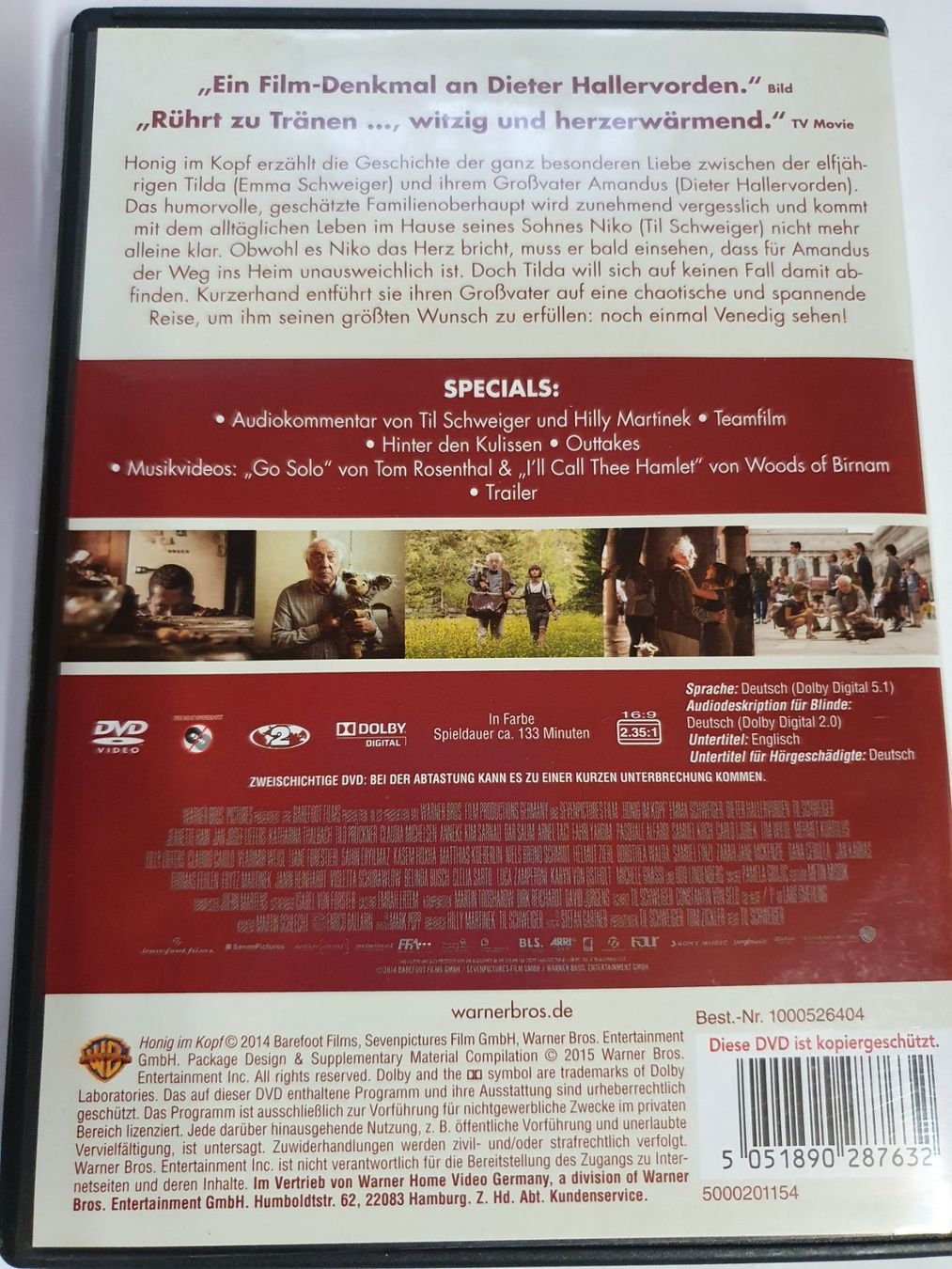 Tutti i DVDs: Honig im Kopf DVD – Usato da Oberdorf BL venduto da BaldenEagle 3