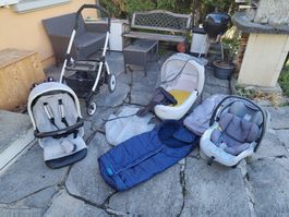 Poussette 3 en 1 Peg Perego avec accessoires à donner