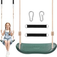 Kinderschaukel Outdoor Grün bis 120 kg mit Baumgurten