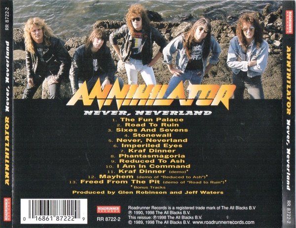 CD: CD/ ANNIHILATOR : NEVER, NEVERLAND (1998) REMASTERS - METAL – Nuovo (secondo la descrizione) da Geuensee venduto da Dougenegger 1