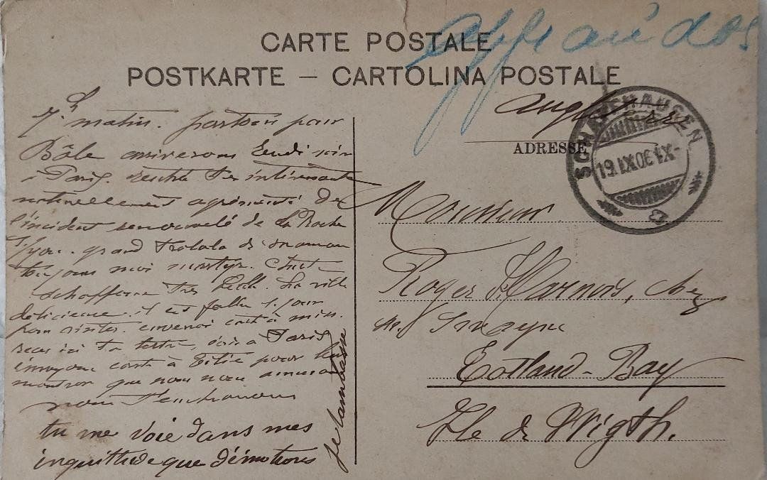 Cartoline postali: RHEINFALL mit Schloss Laufen - 1906 – Usato da Delémont venduto da Domdom1 1