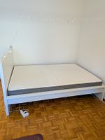 Bettgestell mit Matratze weiss 140x200 cm (Ikea Malm)