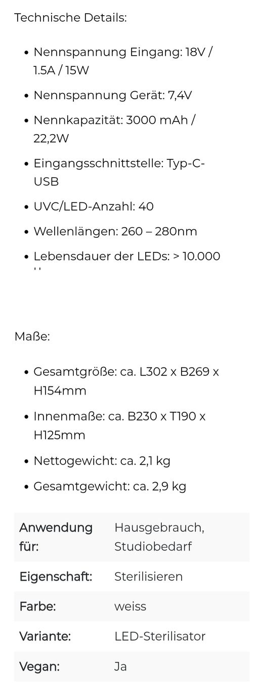 Pasti del neonato: JOLIFIN Multifunktions LED Sterilisations-Gerät XL – Usato da Hüttikon venduto da Sybille91 5