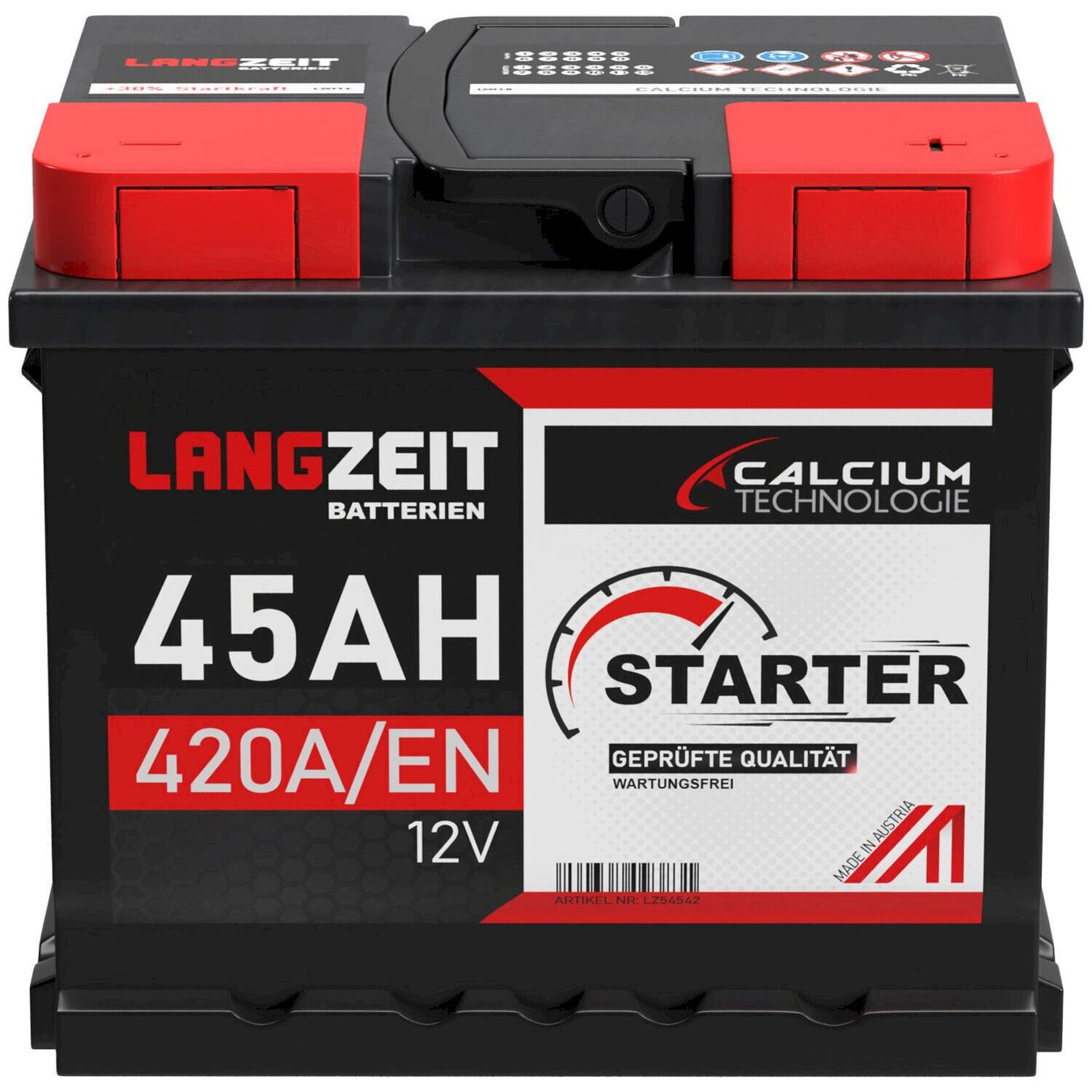 Batterie: LANGZEIT Autobatterie 12V 45Ah – Nuovo e nell'imballaggio originale da Bottighofen venduto da zaap 1