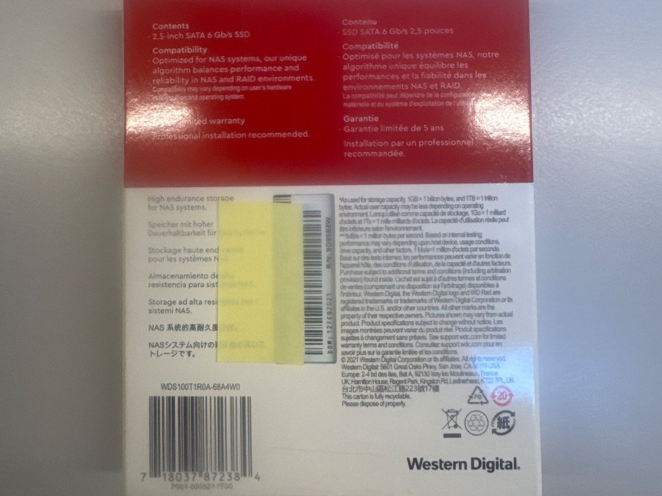 Western Digital Dischi rigidi: WD Red SSD 2.5" 1TB – Nuovo e nell'imballaggio originale da Saas-Grund venduto da Knabberch 1