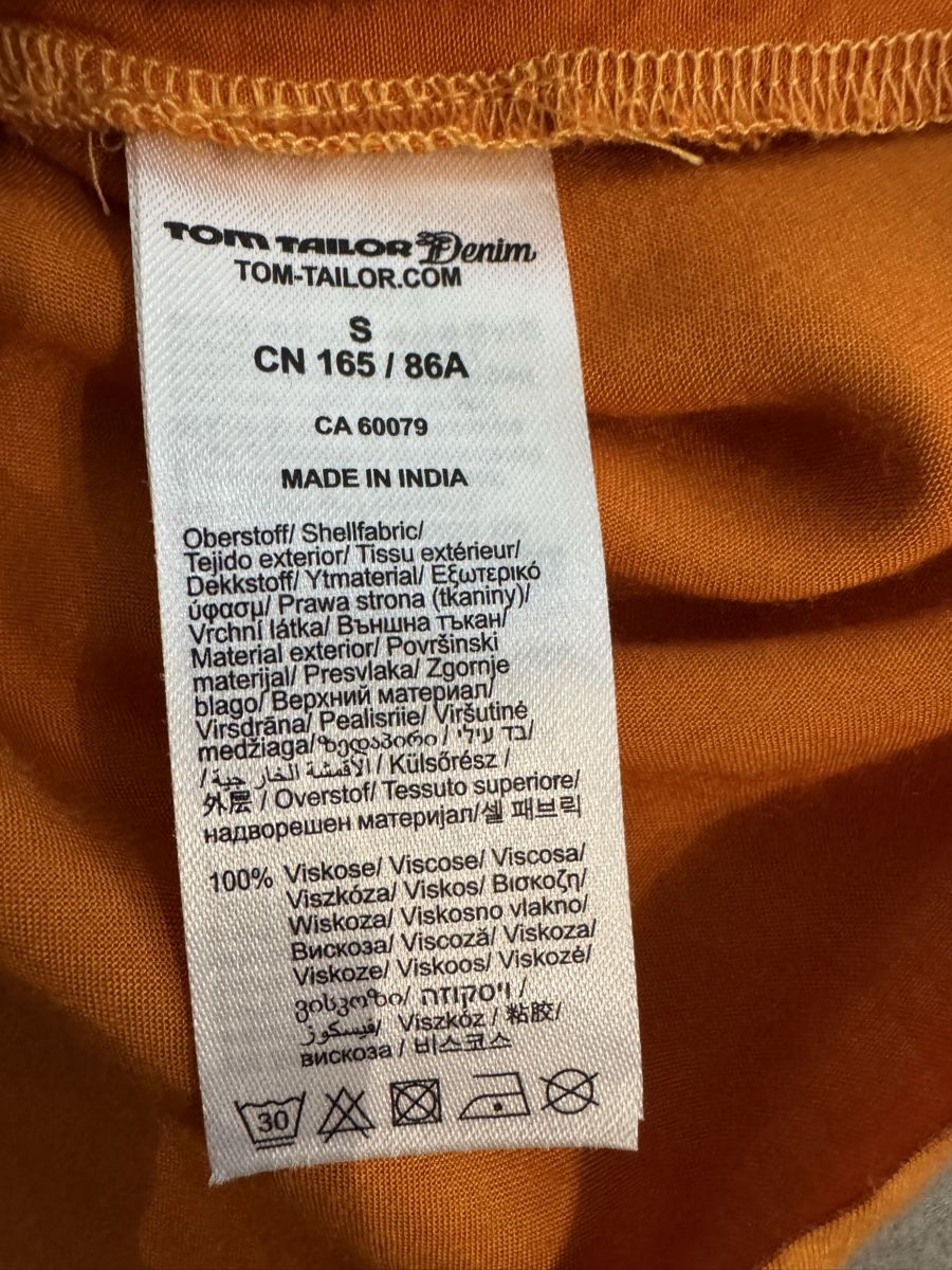 Tom Tailor Camicette: Tom Tailor Bluse in Orange mit Volants, Gr. S – Usato da Frick venduto da Cirilla 3
