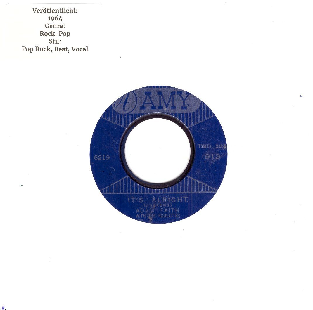 Dischi in vinile: ADAM FAITH & THE RULETTES – Usato da Bassersdorf venduto da house-of-vinyl