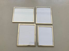 4 Bilderrahmen, Weissgold über Eck