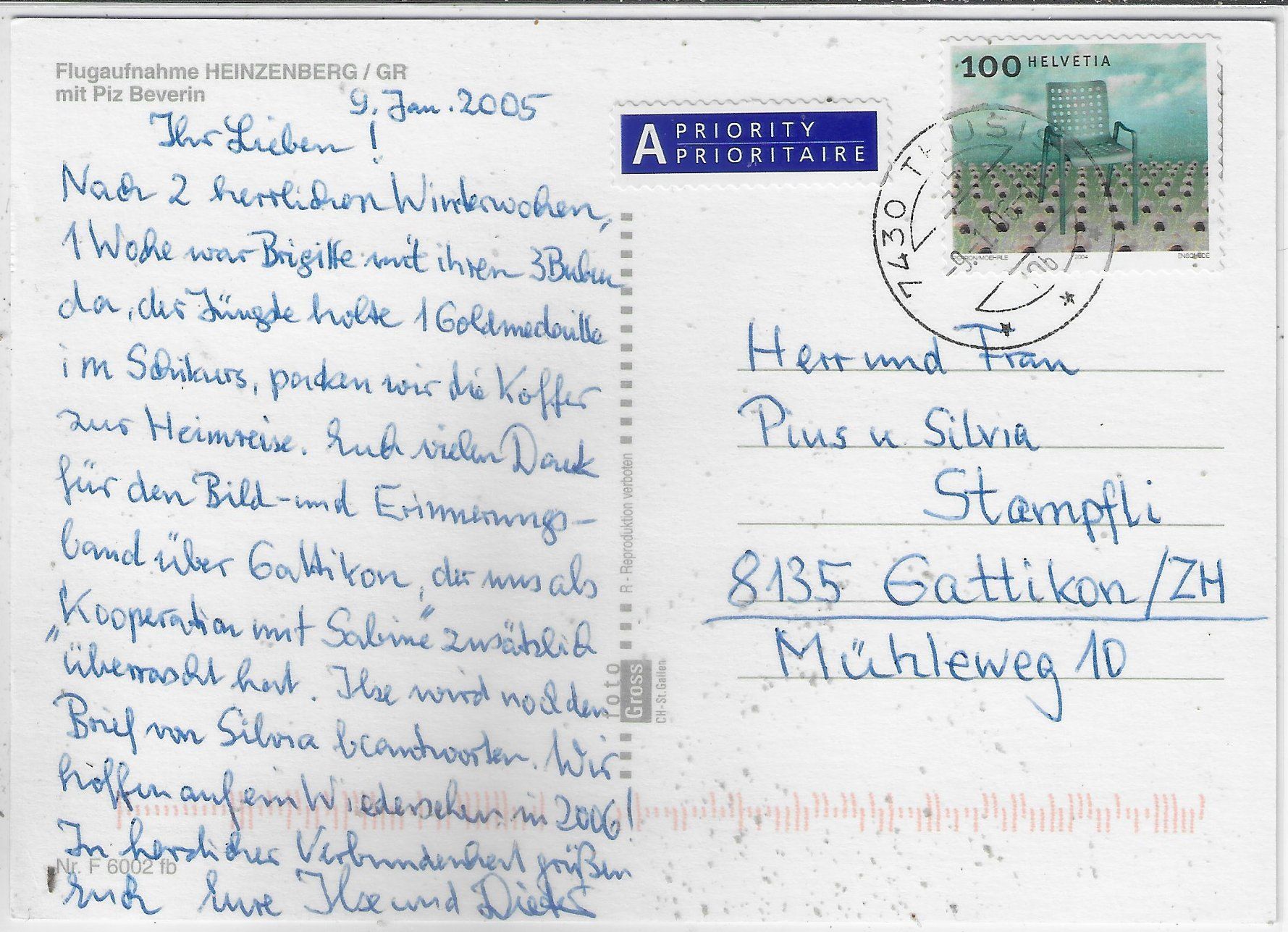 Cartoline postali: Gruss vom Heinzenberg im Winter – Usato da Ettingen venduto da Kartenplanet 1