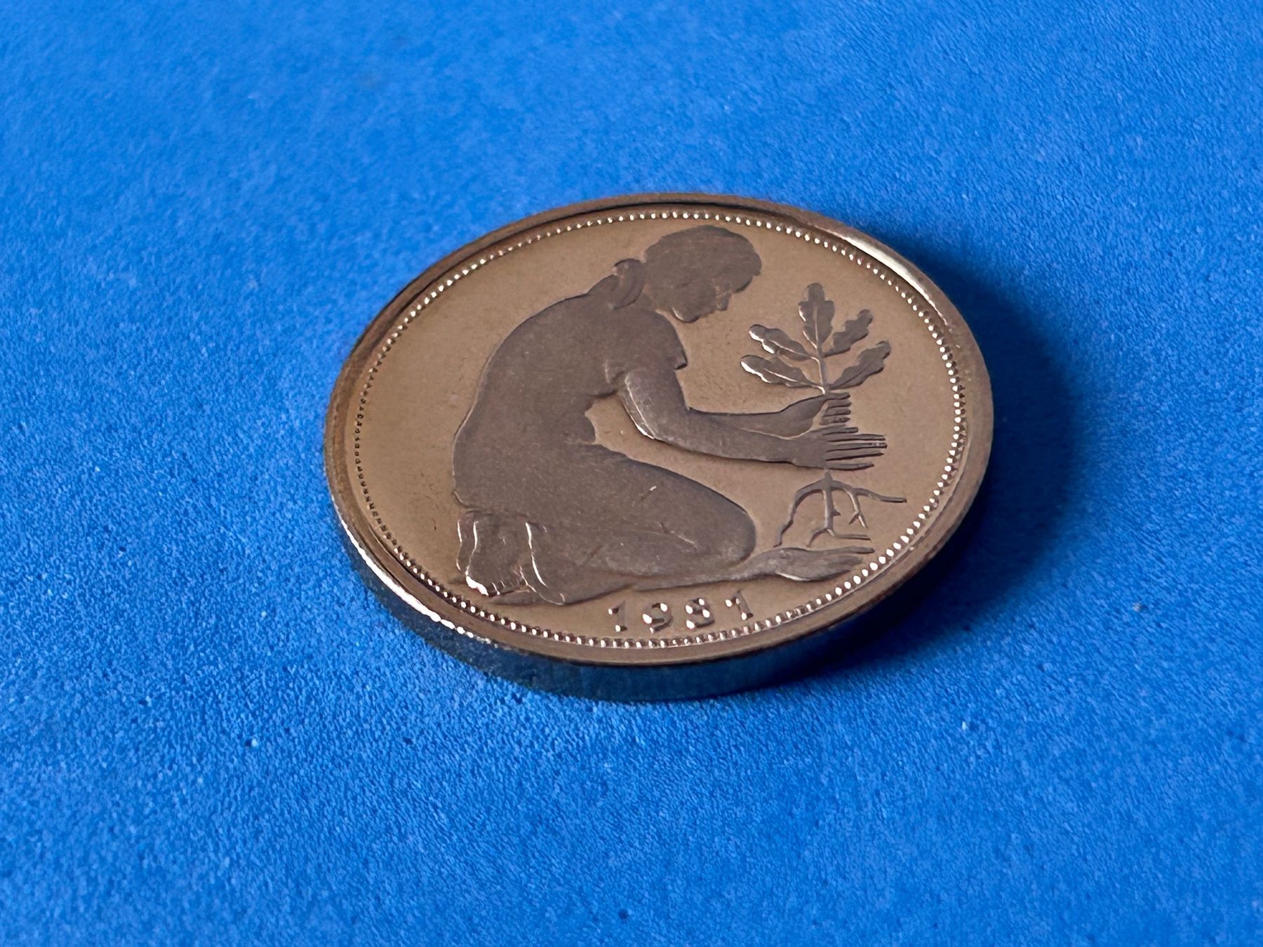 Tutti le monete: Germany - 50 Pfennigs 1981 D (Proof) – Usato da Corcelles NE venduto da AJKader 2