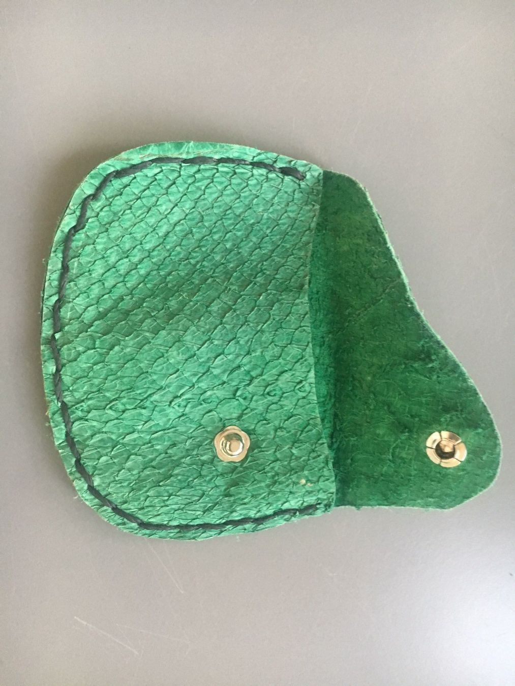 Brieftaschen: Grünes Ledertäschchen/Portemonnaie – Neu (gemäss Beschreibung) aus Zürich von ehupp 2