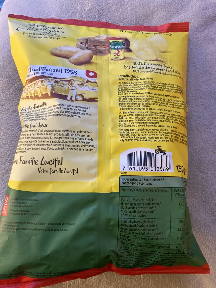 3xAromat Zweifel Original Chips Fan Edition (Neu und originalverpackt ...