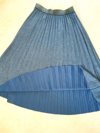 MAXIROCK ROCK JUPE BLAU GLITZER XS S 34 36 , TOP ZU BLUSE