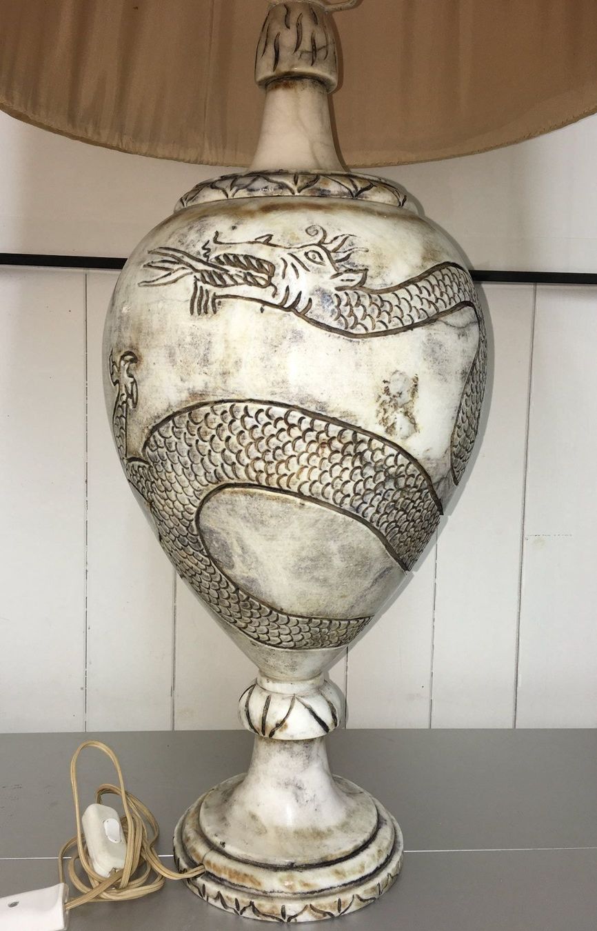 Lampade: Grosse Tischlampe - Stein - H 90cm – Usato da Oftringen venduto da Vucki 1