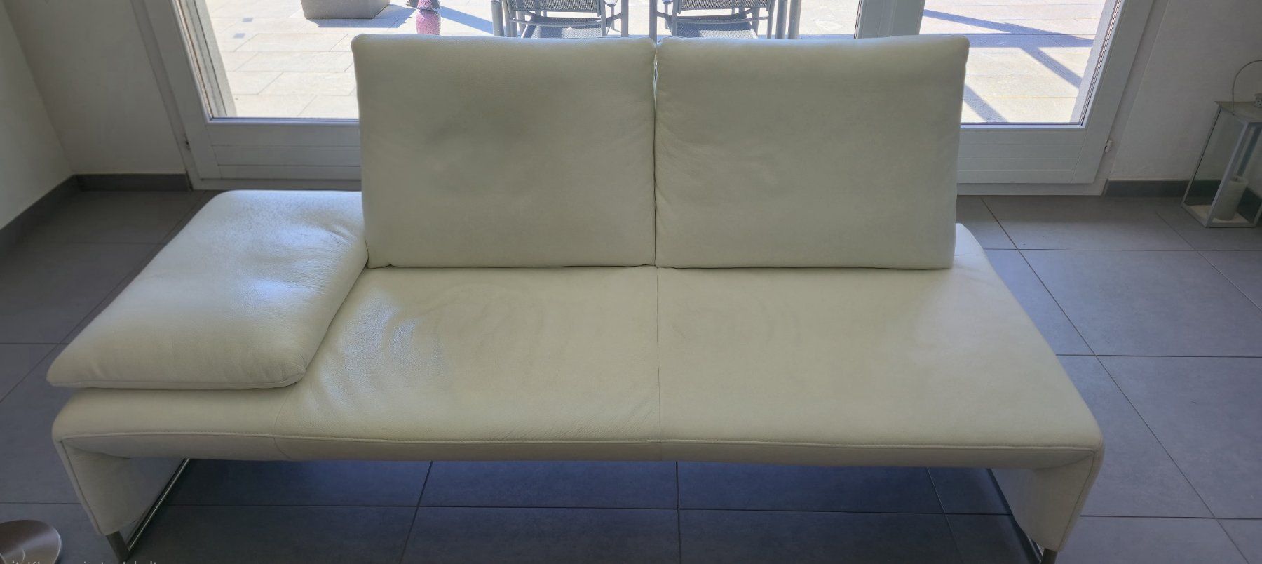 Koinor Divani: 2 elegante Sofas, Cremeweiss Leder, 2 Stück, top Zustand – Usato da Wettswil venduto da Susannecarla 1