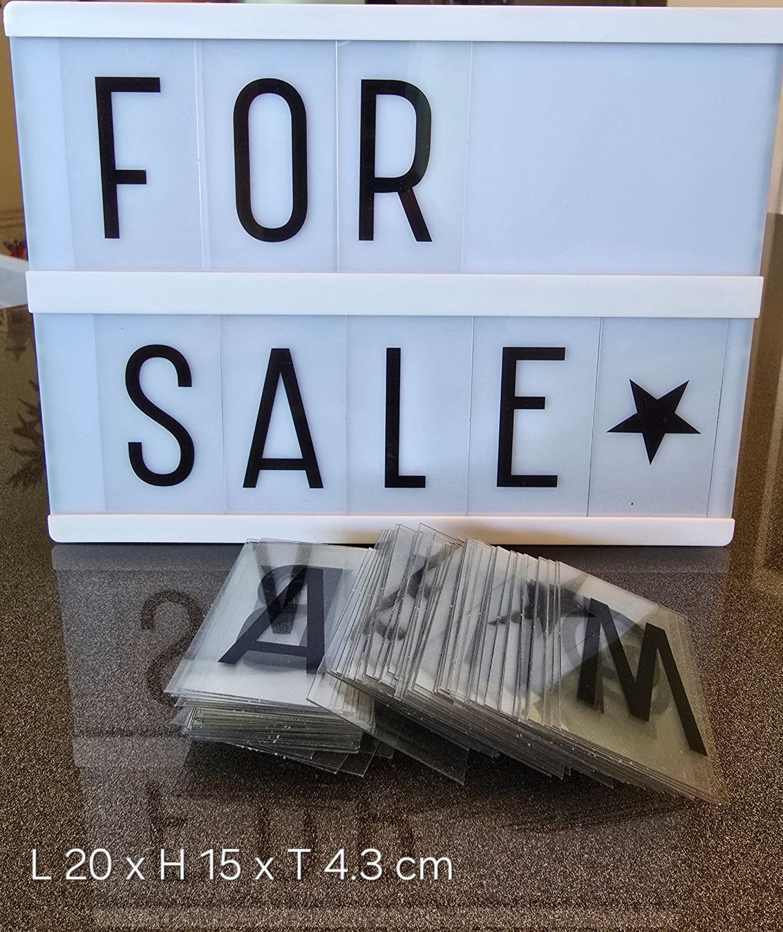 Tutte le decorazioni: Leuchtkasten mit Buchstaben, Grösse 20x15x4.3 cm – Usato da Meggen venduto da everydaysale