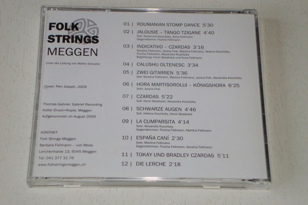 CDs: Martin Schaefer - Folk Strings - Meggen – Gebraucht aus Unterbäch von waqil 1