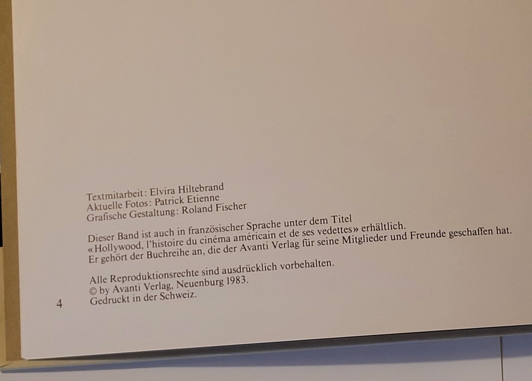 Bücher: Hollywood, Hollywood von Mario Cortesi – Gebraucht aus Zürich von Avd 2