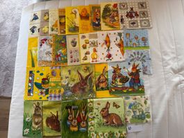 Serviettes en papier motif Pâques lot mixte env. 60 pièces