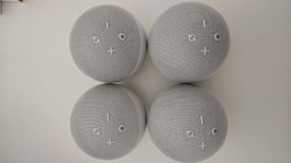 4x Alexa Echo Dot 4. Gen. Smart Speaker Grau (mit Kabel)