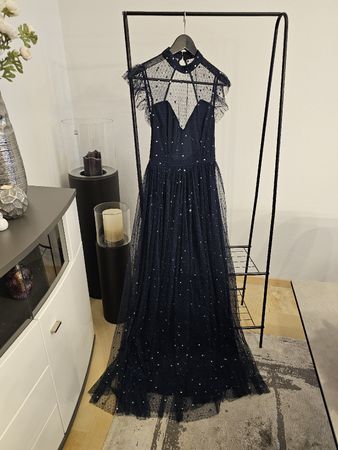 Maya Deluxe Kleid, Gr. 36, Dunkelblau, Tüll, Festlich ✨