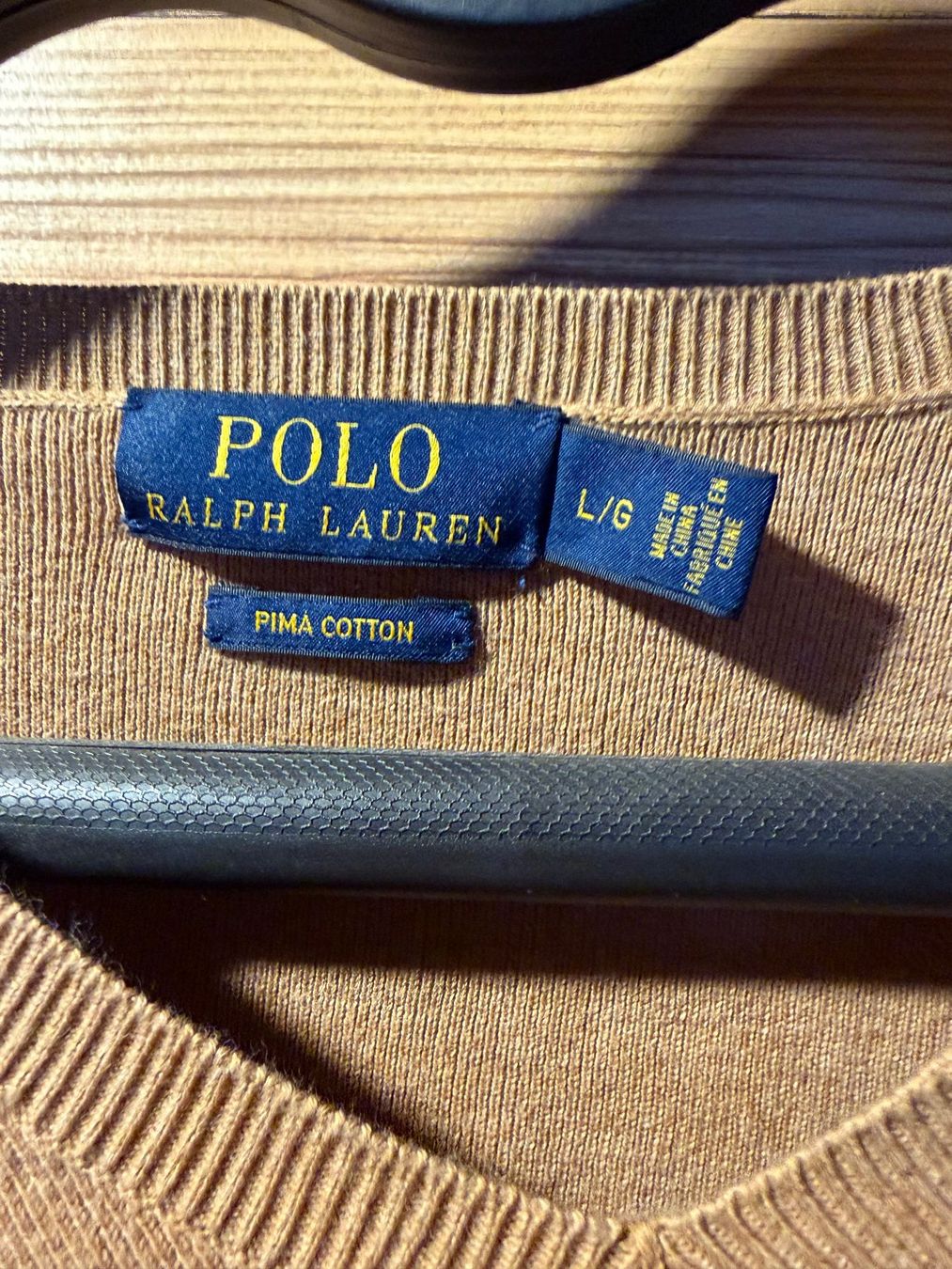 Ralph Lauren Maglioni & Felpe: Ralph Lauren Pullover, Sandbraun, Pima Baumwolle, Gr. L – Usato da bioggio venduto da lenny023 2
