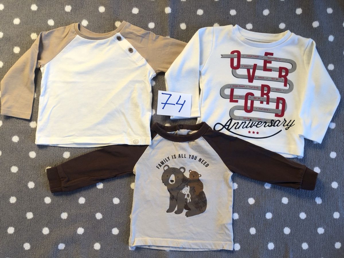 Maglioni & Felpe: 3 Jungen Langarmshirts Gr. 74 – Usato da Dottikon venduto da da_k8yy
