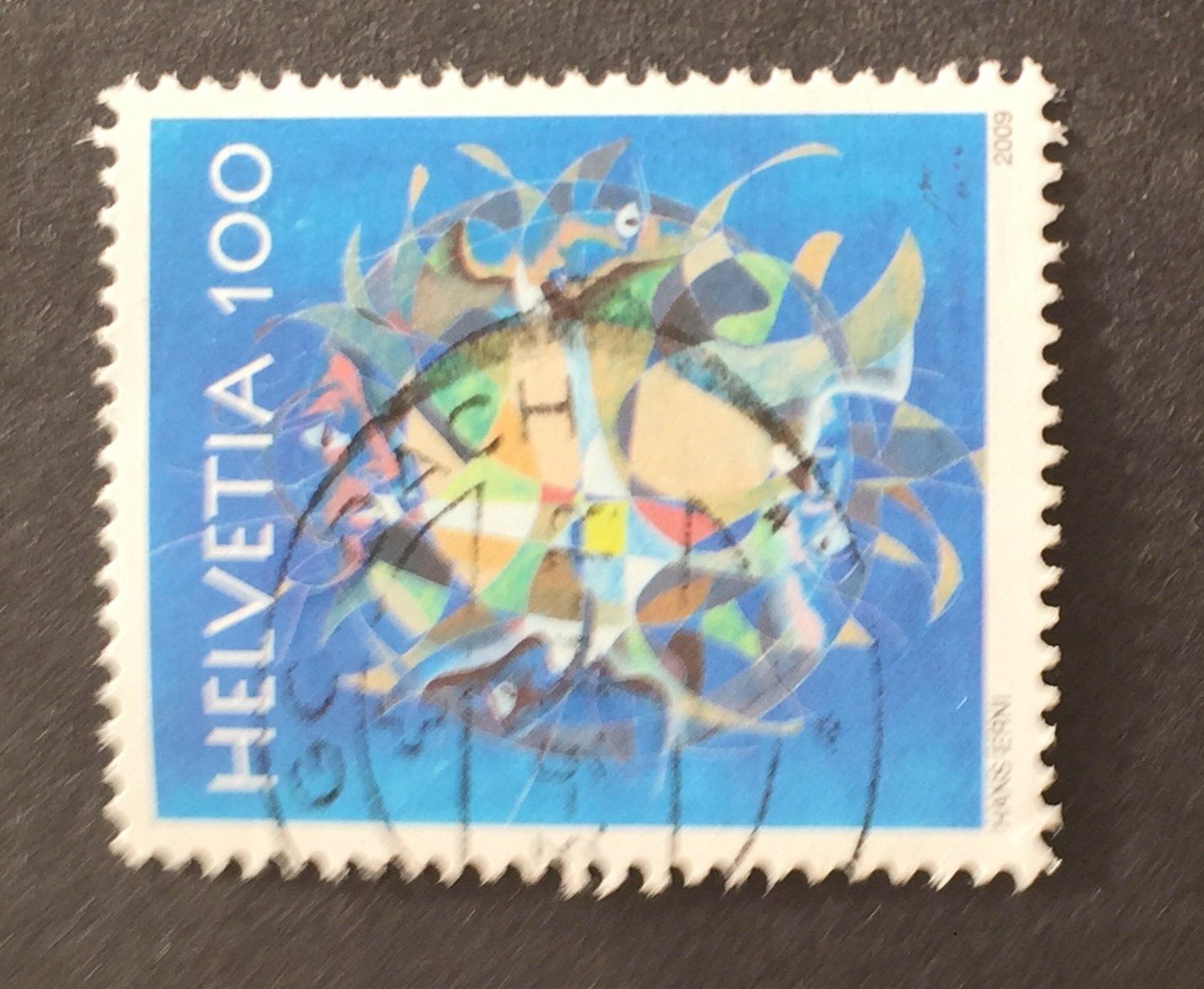 Tutti i francobolli: Nr.1297  Menschengeist Hans Erni GESTEMPELT 2009    – Usato da Aarau venduto da Billa007