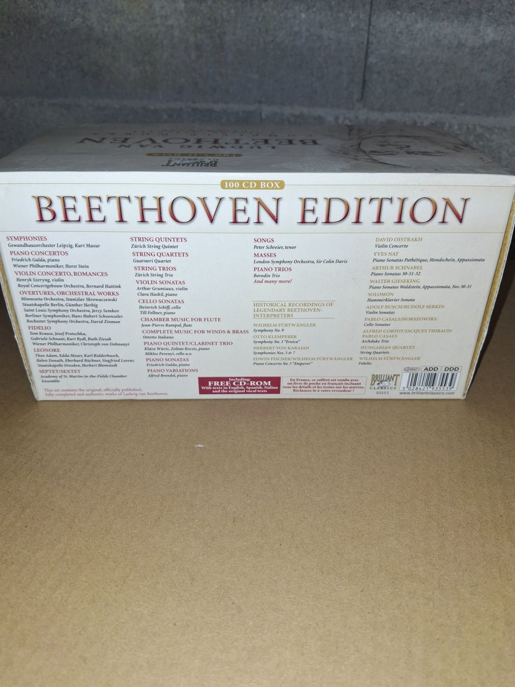 CD: BEETHOVEN L'intégrale 100 CD – Usato da Lausanne venduto da lor_y8mh 1