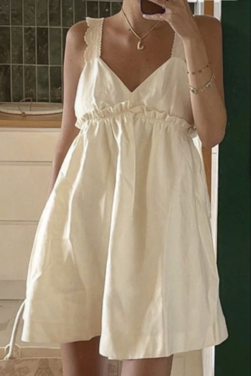 Sezane Kleider: Robe crème Sézane  – Neu (gemäss Beschreibung) aus Pully von trt_q8j8 1