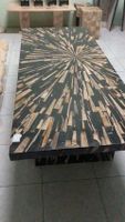 Tisch Fossil Stein Resin Esstisch Loungetisch Petrifed wood