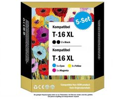 T-1631–T-1634 XL T-16 E16 Kompat. Drucker-Patronen Epson (5)