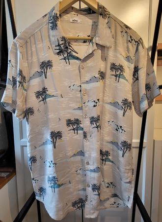 Chemise d'été Gemo taille L🌴, motif tropical 🏖️