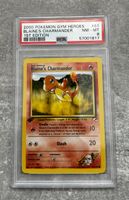 BLAINE'S CHARMANDER 1ST EDITION - 2000 GYM HEROS - PSA 8/10