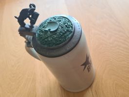 Rarität Antiker Bierkrug Studentenverbindung Studentika 1889