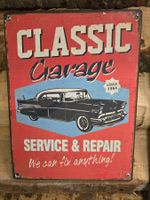 Blechschild Classic Garage US CAR